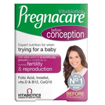 Vitabiotics Pregnacare Before Conception pentru femei înainte de concepție, 30 comprimate