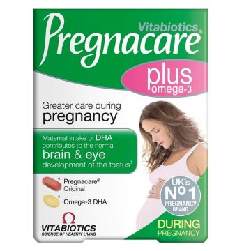 Vitabiotics Pregnacare Plus Omega-3 pentru femeile însărcinate, 56 comprimate/capsule