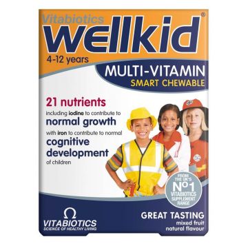 Vitabiotics Wellkid Multi-Vitamine, 30 comprimate masticabile