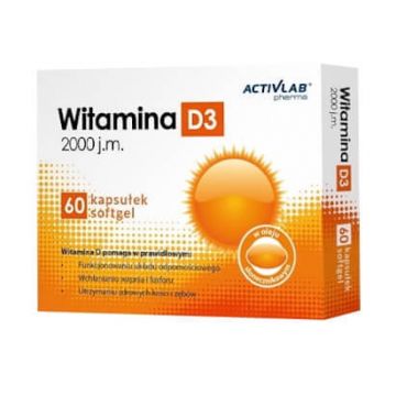 Vitamina D3 2000 UI, 60 capsule