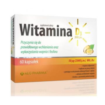 Vitamina D3 2000 UI, 60 capsule
