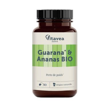Vitavea Santé Nutri'sentiels Organic Guarana și ananas Perte de greutate 30 capsule