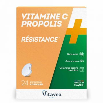 Vitavea Santé Vitamina C + Propolis Rezistență 24 comprimate masticabile