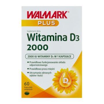 Walmark Plus Vitamina D3 2000, 60 capsule