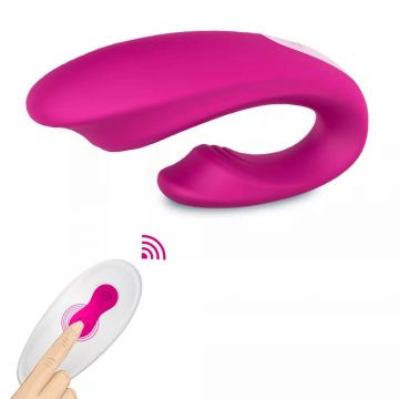 Wejoy-RTC Vibrator flexibil cu telecomandă cu 9 moduri de vibrație Red Rose