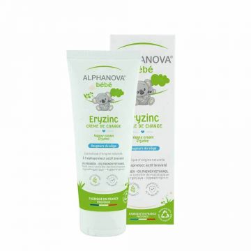 Alphanova Bébé Baby cremă pentru schimbarea scutecelor eryzinc 75g