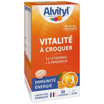 Alvityl Vitality 30 comprimate masticabile cu aromă de portocale