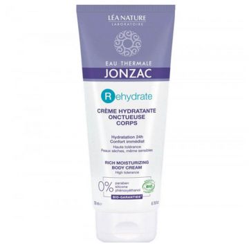 Apă termală Jonzac REhydrate Cremă organică de corp hidratantă pentru piele uscată Peaux Déshydratées, mêmes Sensibles 200 ml