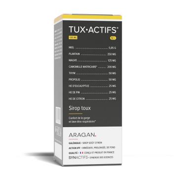 Aragan Synactifs TuxActifs de la 12 ani sirop de tuse 125 ml