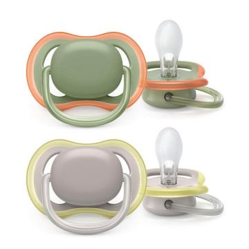Avent Ultra Air suzete ortodontice 6-18 luni piele sensibilă x2