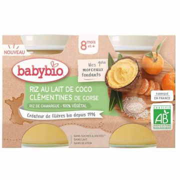 Babybio I miei primi fondants Orez cu lapte De la 8 luni 2x130g