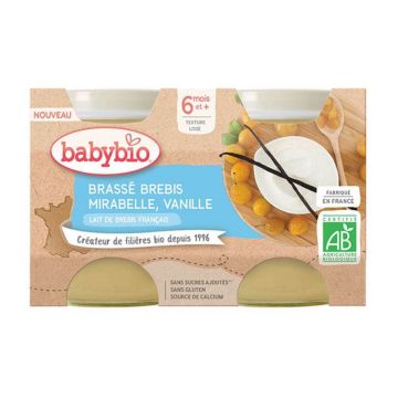 Babybio Milk Snacks Lactate de oaie organic franțuzesc Borcane 6 luni și plus 2x130g