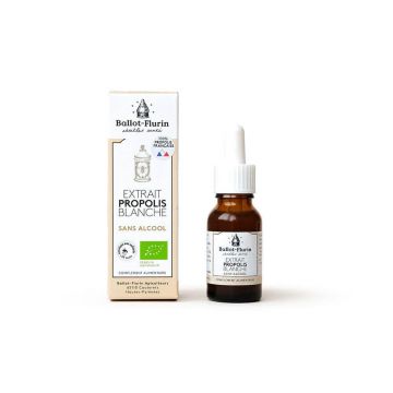 Ballot-Flurin Fără alcool organic Propolis Blanc extract 15ml