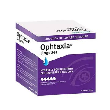 Bausch&Lomb Ophtaxia Igienă și îngrijire zilnică Șervețele pentru pleoape și gene x20