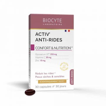 Biocyte Activ'Anti-rides Piele uscată și sensibilă 30 Capsule