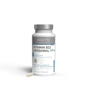 Biocyte Vitamine B12 Lipozomale 500µg Végétalien 30 Gélules