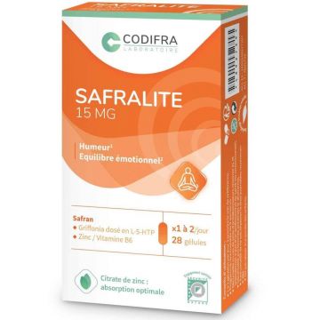 Codifra Safralite 15mg Starea de spirit și echilibrul emoțional 28 Capsule