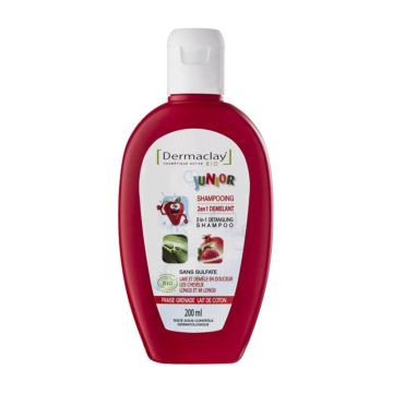 Dermaclay Organic Detangling Shampoo 2in1 pentru copii 200 ml