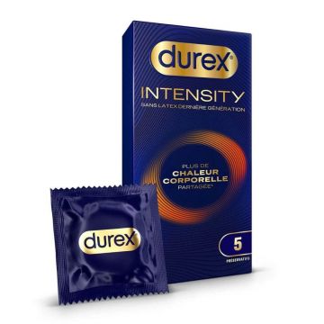 Durex Intensity Prezervative fără latex Shared Body Heat x5