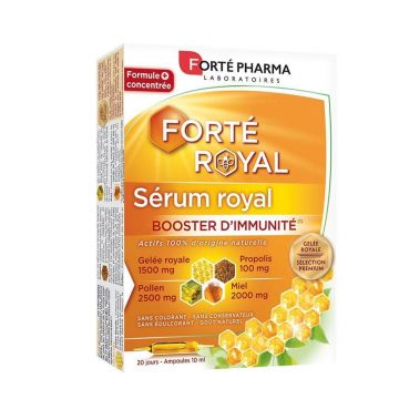Forté Pharma Forté Royal Immune Defence Serum îmbogățit cu polen, miere, jeleu regal și propolis 20 fiole