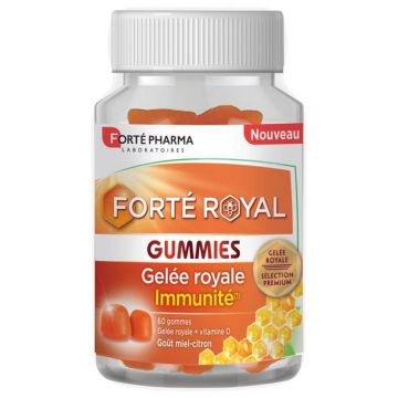 Forté Pharma Forté Royal Royal Jelly aromă de lămâie și miere de la 3 ani 60 de gume de mestecat