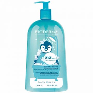 Gel spumant pentru copii ABCDerm, 1000 ml, Bioderma 