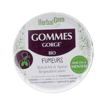 Herbalgem Gumă organică pentru gâtul fumătorilor 45g