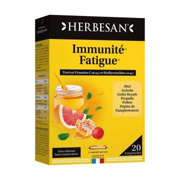 Herbesan Complexe Vitalité Immunité Fatigue 20 fiole
