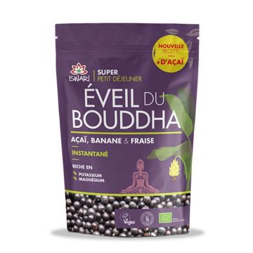 Iswari Eveil du Bouddha Organic Acai Căpșuni Banană Super Mic dejun 360g