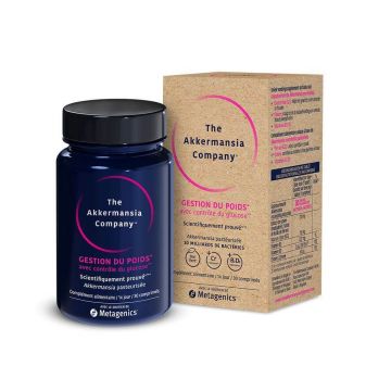 Managementul greutății cu controlul glucozei The Akkermansia Company, 30 de tablete, Metagenics