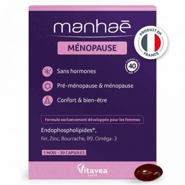 Manhaé Premenopauză și menopauză Supliment fără hormoni 30 Capsule