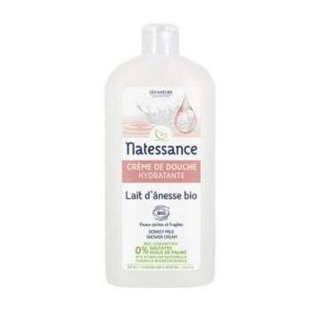 Natessance Cremă de duș cu lapte de măgăriță bio pentru piele uscată și fragilă 500 ml