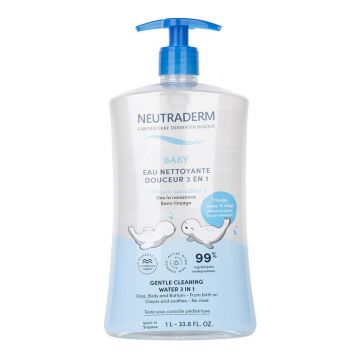 Neutraderm Baby Eau Nettoyante Douceur 3 En 1 Peaux Sensibles 1l