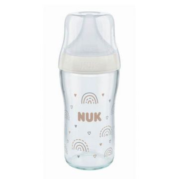 Nuk Perfect Match Elephant Sticlă dimensiune M Sticlă Dès La Naissance 240 ml