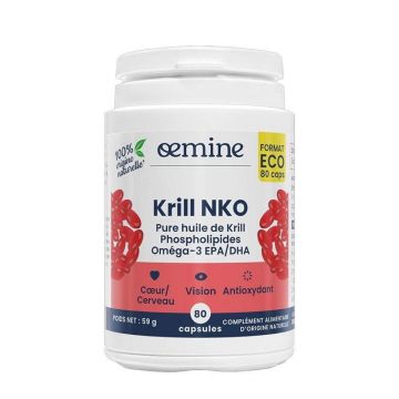Oemine Krill Inimă și Viziune 80 Capsule