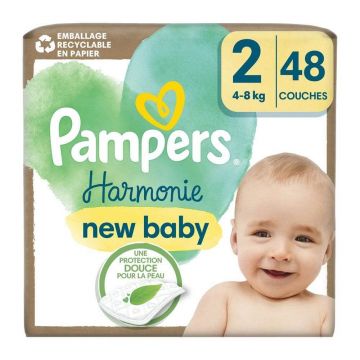 Pampers Harmonie Scutece mărimea 2 de la 4 la 8 kg x48