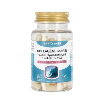Phyto-Actif Colagen marin + acid hialuronic + jeleu regal 60 capsule