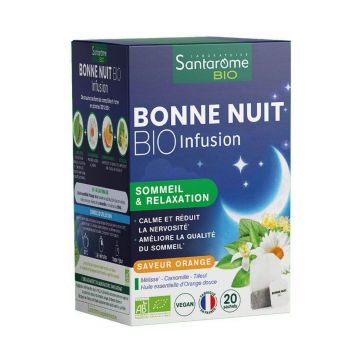 Santarome Bonne Nuit Infusion Sleep and Relax Bio Orange Flavour 20 pliculețe