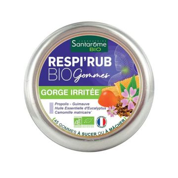 Santarome Respi'Rub Organic gât iritat 45 gumă