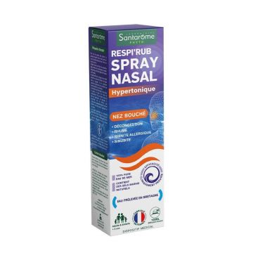 Santarome Respi'Rub Spray nazal hipertonic pentru nasul blocat 100ml