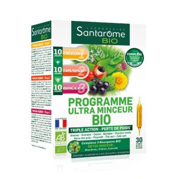 Santarome Ultra Slimming Programme 30 fiole organice pentru pierderea în greutate 30 fiole