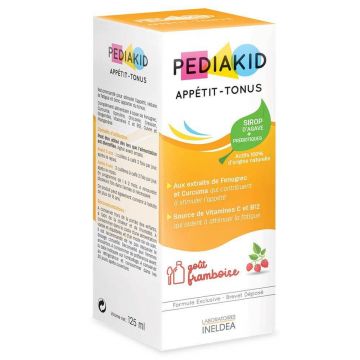 Sirop Pediakid cu aromă de zmeură Appétit-tonus, 125 ml, Ineldea