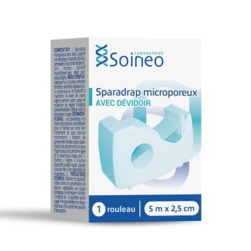 Soineo Micropore Plaster cu distribuitor 5mx2,5cm 1 rouleau