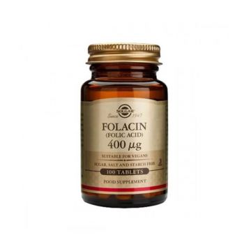 Solgar Folacin 100 Tablete pentru maternitate 0,4 mg
