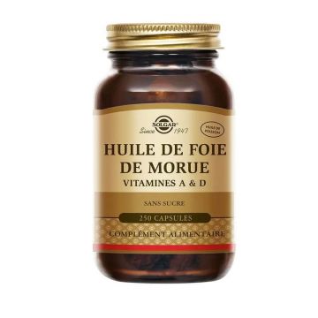 Solgar Huile De Foie De Morue Vitaminele A și D Vitalitate 250 Gélules