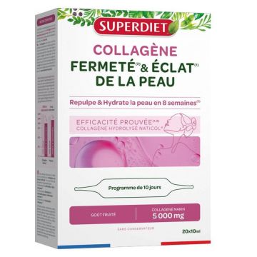 Superdiet Colagen fermitate și strălucire a pielii aromă de fructe 20x10ml