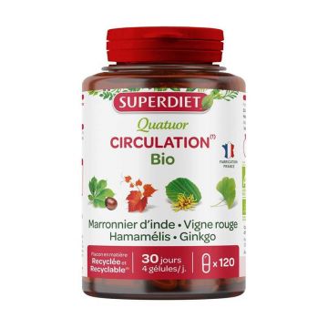 Superdiet Quatuor Circulation Red Vine 120 Capsule 120 Gélules
