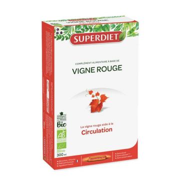 Superdiet Red Vine Organic Circulație 20 fiole