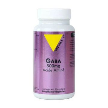 Vit'All+ Gaba 500mg Acide Aminé 60 gélules végétales