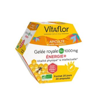 Vitaflor Organic Royal Jelly 20 fiole Energy+ 1000 mg